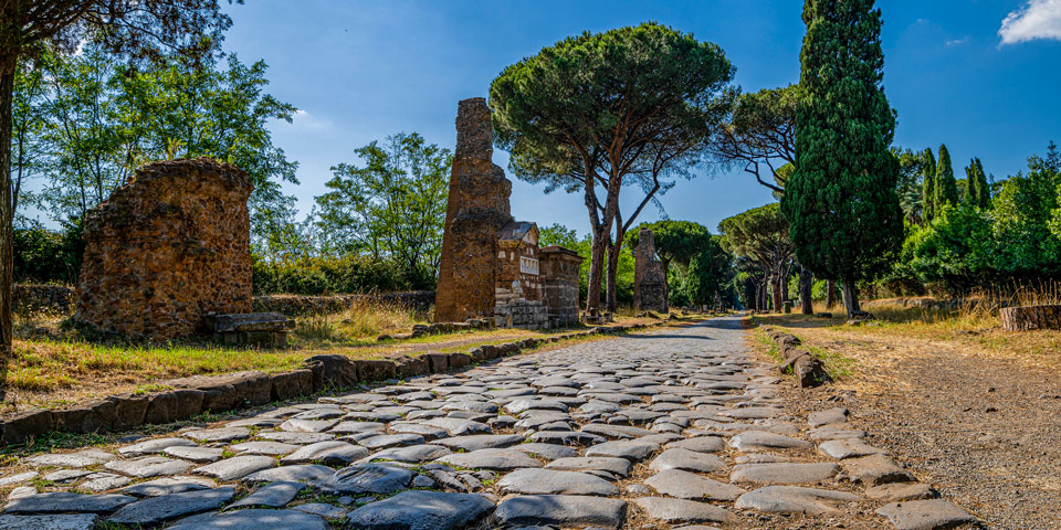 La Vía Apia en Roma