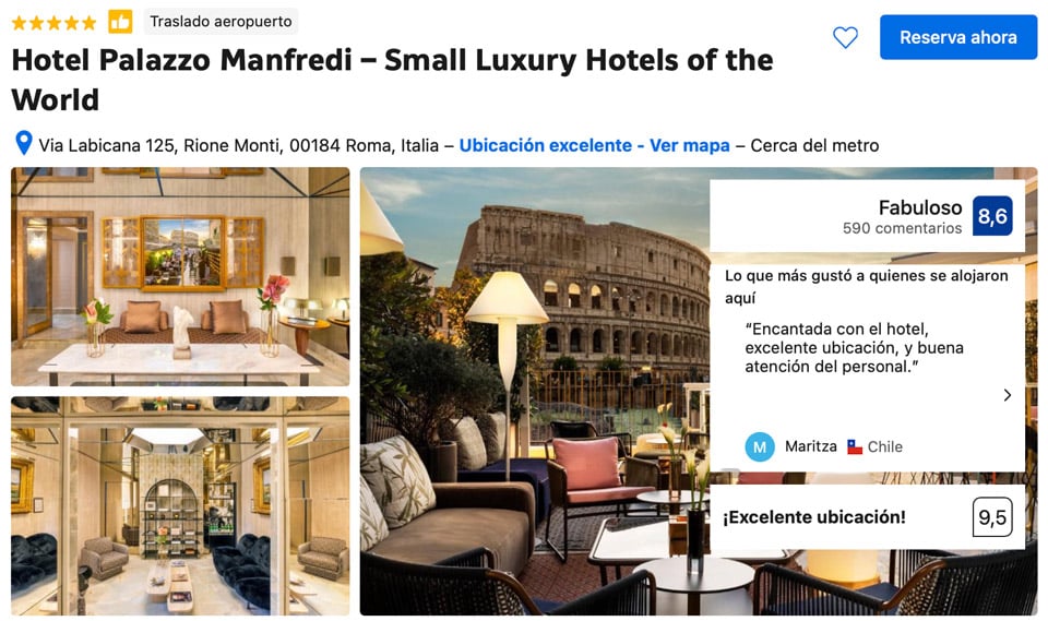 Palazzo Manfredi Hotel de 5 Estrellas en Roma