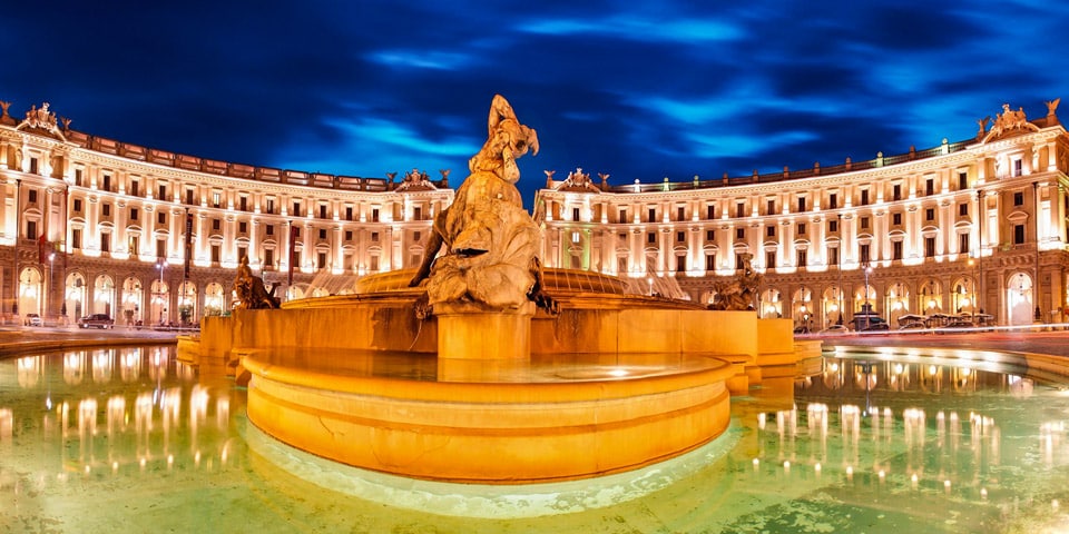 Plaza de la República en Roma