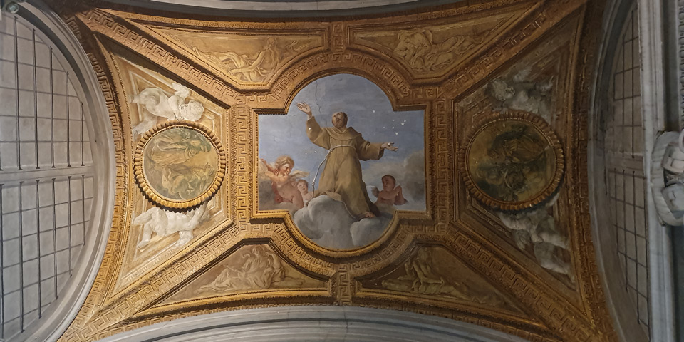 Apoteosis de San Francisco de Guidobaldo Abbatini en la capilla Raimondi