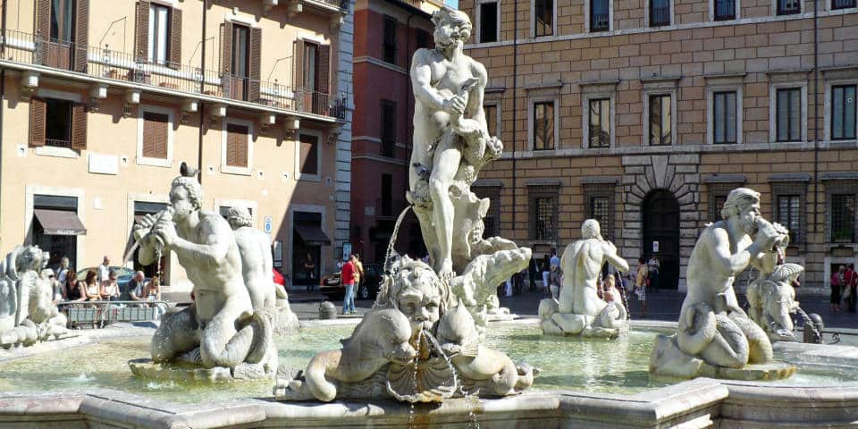 Fuente del Moro en Piazza Navona