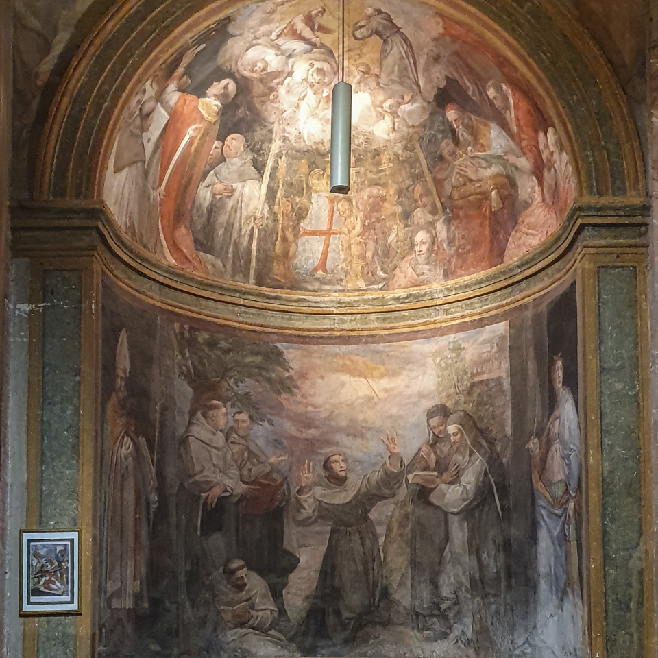 Frescos de San Francisco de Giovanni de' Vecchi en San Pietro in Montorio